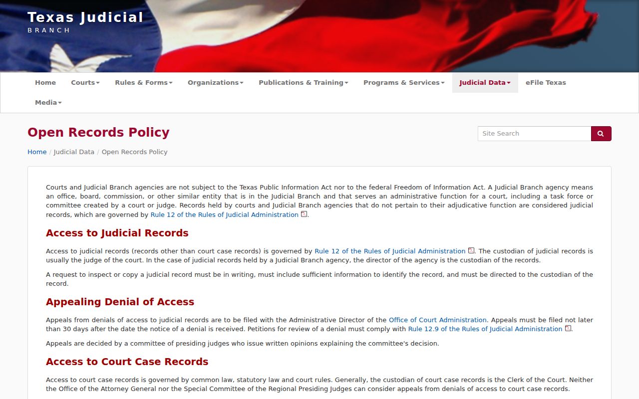 Ward County court record access policy source
