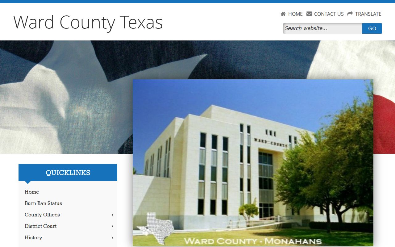 Ward County court docket government home page